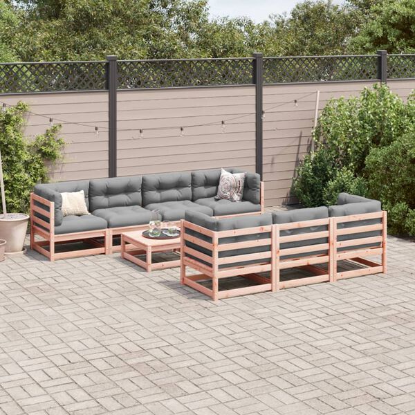 vidaXL Set Divani da Giardino 8 pz in Legno Massello Abete Douglas