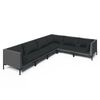 vidaXL Divani da Giardino 6 pz con Cuscini in Polyrattan Grigio Scuro