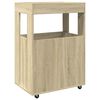 vidaXL Carrello Bar Rovere Sonoma 60x39,5x89 cm in Legno Multistrato