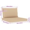 vidaXL Set Salotto da Giardino 8 pz con Cuscini Beige