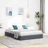 vidaXL Letto con Contenitore Grigio scuro 135 x 190 cm Velluto