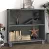 vidaXL Credenza HAMAR Grigio Scuro 85x35x80 cm Legno Massello di Pino