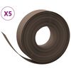 vidaXL Bordature da Giardino 5 pz Marroni 10 m 15 cm in Polietilene
