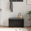 vidaXL Panca per ingresso con cuscino Rovere Nero 80 x 46 x 46 cm