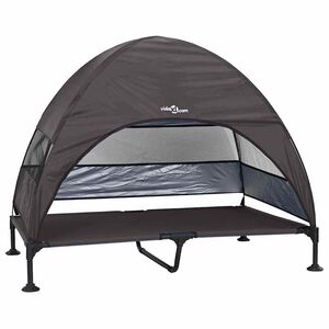 vidaXL Letto per Cani Elevato Marrone 127 x 81 x 108 cm