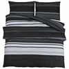 vidaXL Set Copripiumino Strisce Nere 200x200 cm in Cotone