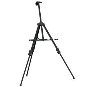 vidaXL Cavalletto Espositivo Regolabile Nero in Metallo
