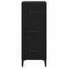 vidaXL Credenza Rovere Nero 34,5 x 34 x 90 cm Legno multistrato