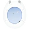 vidaXL Sedile del WC Blu 44 x 38 cm Pannello MDF