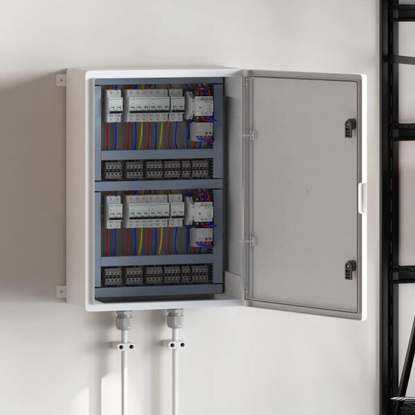 vidaXL Armadio di Controllo Grigio 47 x 20 x 60 cm Plastica ABS