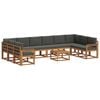 vidaXL Set di divani da esterno 11 pz Naturale e Antracite