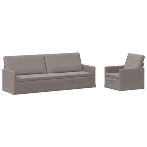 vidaXL Set di divani 2 pcs Tortora Tessuto
