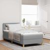 vidaXL Letto box spring con materasso Grigio chiaro 80 x 200 cm