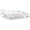 vidaXL Dormeuse Estraibile Bianca 2x(90x190) cm Legno Massello di Pino
