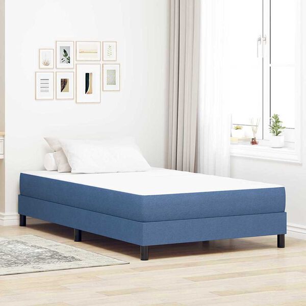 vidaXL Materasso da Letto con materasso Blu 120 x 190 cm Tessuto