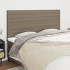 vidaXL Testiera per letto Tortora 200x5x118/128 cm Tessuto