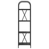vidaXL Libreria Rovere Nero 40 x 30 x 146 cm Legno multistrato