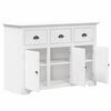 vidaXL Credenza BODO 115,5x44x80 cm in Legno Massello di Pino Bianco