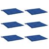 vidaXL Cuscini per Sedia 6 pz Blu Reale 40x40x4 cm in Tessuto Oxford