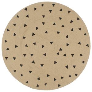 vidaXL Tappeto Lavorato a Mano in Juta con Stampa a Triangoli 90 cm