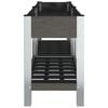 vidaXL Fioriera Rialzata Giardino con Ripiano Grigia 175x50x75 cm WPC
