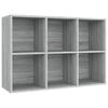 vidaXL Libreria/Credenza Grigio Sonoma 66x30x98 cm Legno Multistrato