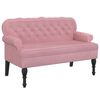 vidaXL Panca con Schienale Rosa 119,5x64,5x75 cm in Velluto