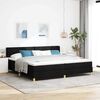 vidaXL Letto a molle con materasso Nero 200 x 200 cm Poliestere