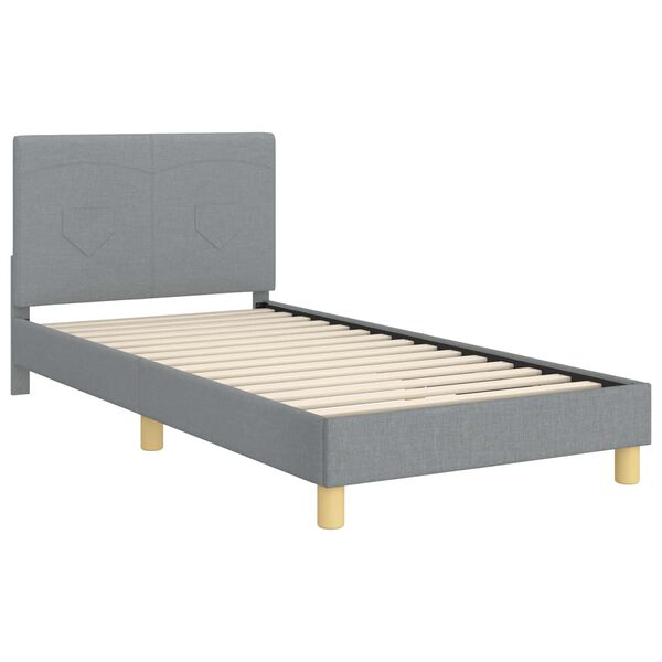 vidaXL Struttura letto bambini con testata Grigio chiaro 80 x 200 cm