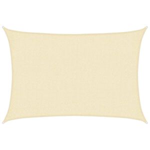 vidaXL Vela Parasole 160 g/m&sup2; Crema 2x2,5 m in HDPE