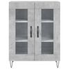 vidaXL Credenza Grigio Cemento 69,5x34x180 cm in Legno Multistrato