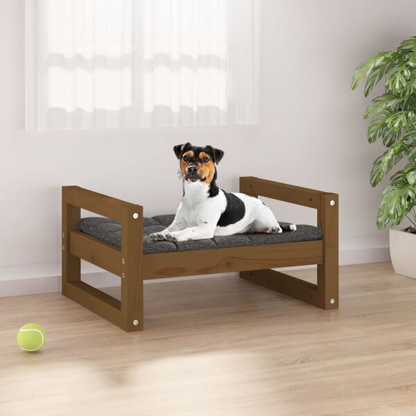 vidaXL Cuccia per Cani ambra 55,5x45,5x28 cm Legno Massello di Pino