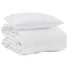 vidaXL Duvet Estivo con cuscino 2 pcs Bianco Microfibra