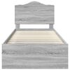 vidaXL Struttura del letto Grigio Sonoma 90 x 190 cm Pino massello