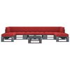 vidaXL Set Divani in Pallet con Cuscini 6 pz in Pino Impregnato Grigio