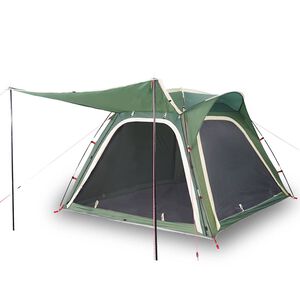 vidaXL Tenda Campeggio 4 Persone Verde Rilascio Rapido Impermeabile