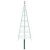 vidaXL Luci per albero di Natale con picchetti e asta per bandiera