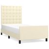 vidaXL Giroletto con Testiera Crema 80x200 cm in Similpelle