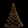 vidaXL Albero da Parete con Gancio Metallico 260 LED Bianco Caldo 3 m