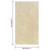 vidaXL Tappeto Shaggy a Pelo Lungo Beige 80x150 cm 50 mm