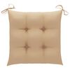 vidaXL Sedie da Giardino con Cuscini Beige 2 pz in Massello di Teak
