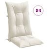 vidaXL Cuscini Sedia Schiena Alta 4 Crema M&eacute;lange 120x50x7 Tessuto