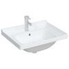 vidaXL Lavandino da Bagno Bianco 61x48x23 cm Rettangolare in Ceramica