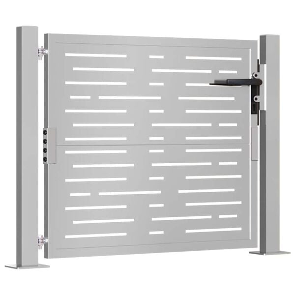 vidaXL Cancello da giardino 100x75 cm in acciaio Corten design quadrato