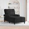 vidaXL Chaise Lounge con cuscino Nero 91 x 157 x 91 cm Velluto