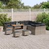 vidaXL Set Divano da Giardino 14 pcs Grigio polyrattan