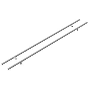 vidaXL Maniglia per Armadio 2 pz Argento 800 mm Acciaio inossidabile