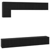vidaXL Set mobile TV 5 pz Rovere Nero Legno ingegnerizzato