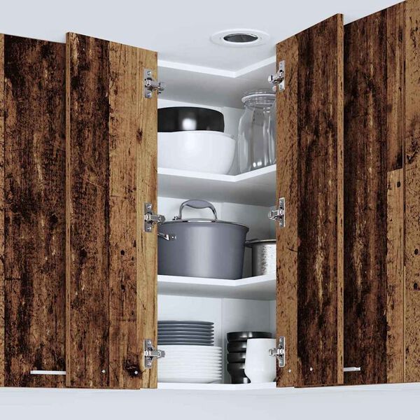 vidaXL Armadio pensile Legno Antico e Bianco 57 x 57 x 80 cm