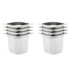 vidaXL Contenitori Gastronorm 8 pz GN 1/6 150 mm in Acciaio Inox